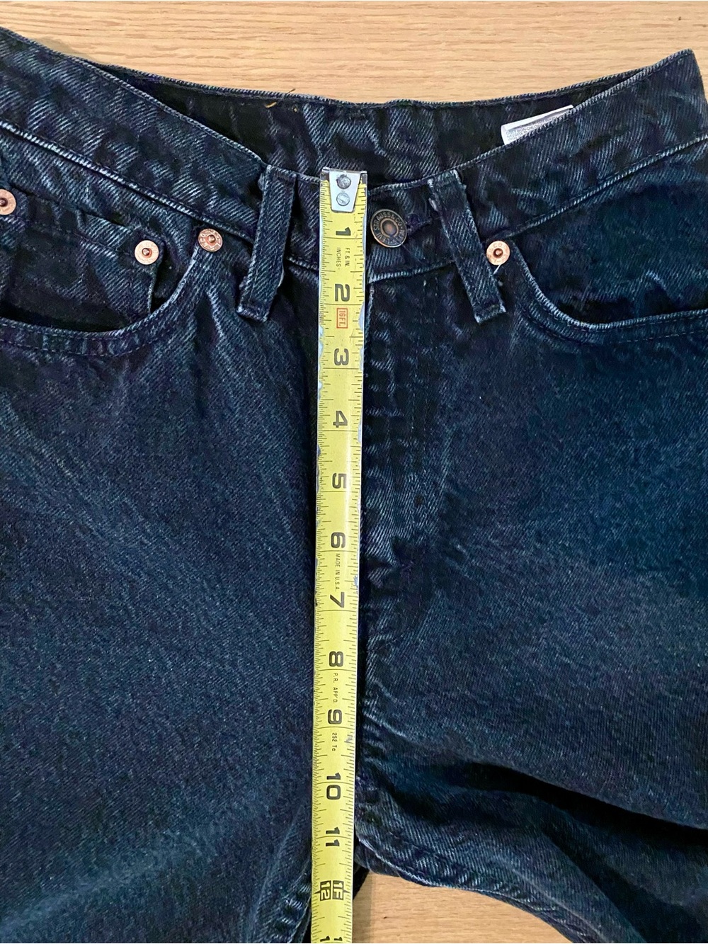 Vintage 90s Levis 512 Black Washed Denim Jeans USA Made 23”x27” - Picture 12 of 15